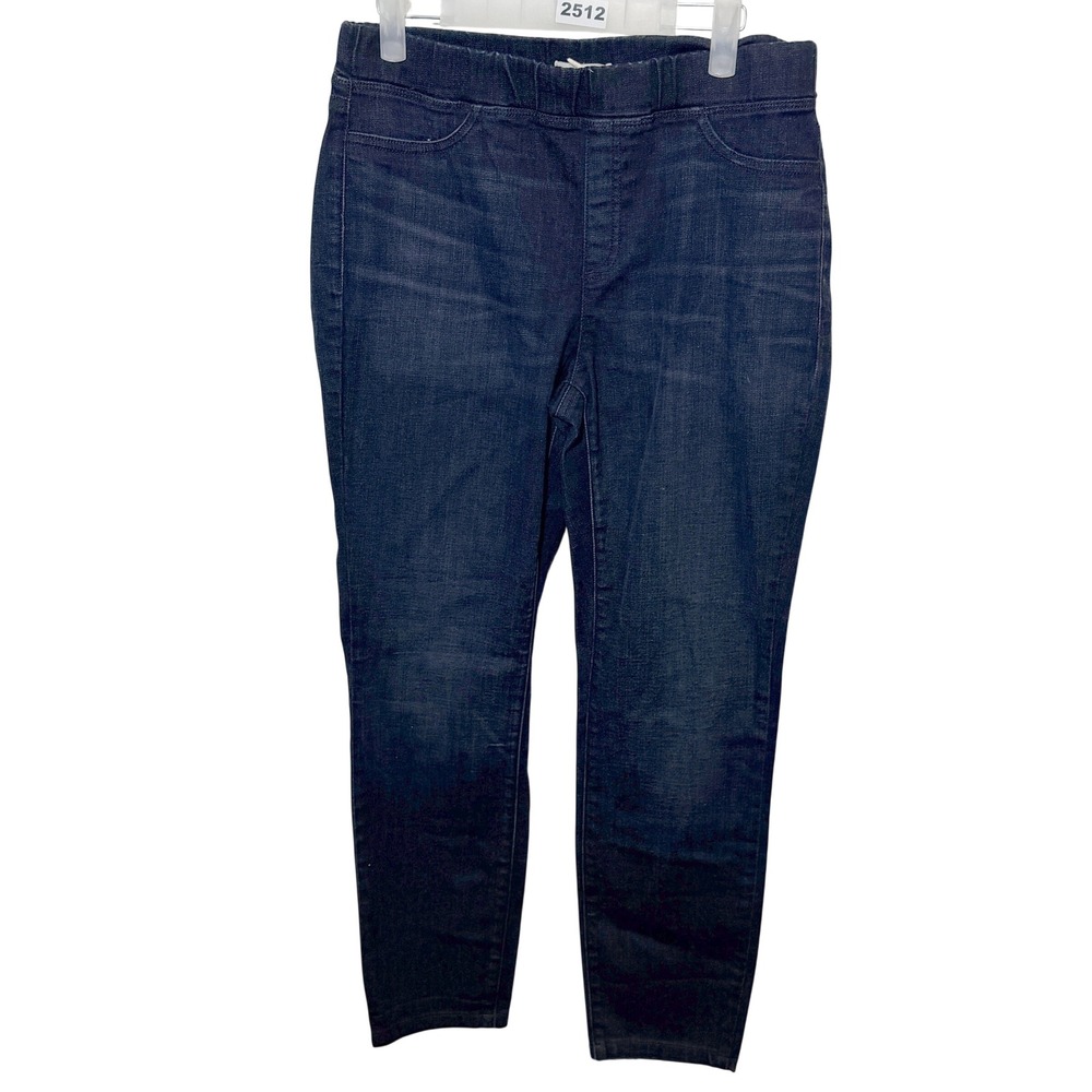 Eileen Fisher Skinny Jeans Women 32x27 Dark Wash Indigo Pull On Leggings